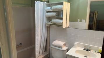 Hair dryer, towels