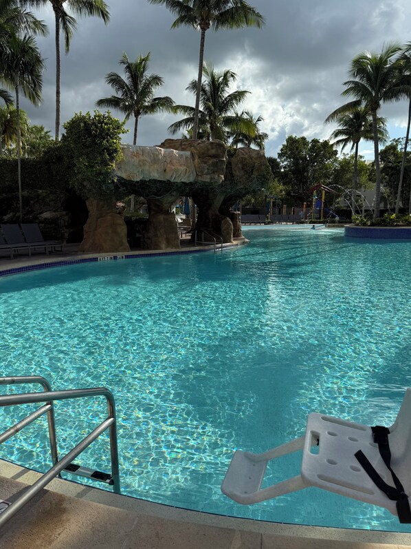 Outdoor pool, a heated pool