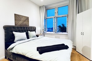1 bedroom, iron/ironing board, bed sheets