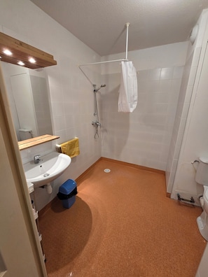 Dusche, Handtücher, Toilettenpapier