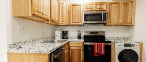 Microwave, oven, stovetop, dishwasher