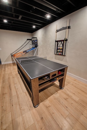 Games room - Modern Lake Retreat with Hot Tub, Game Room & Two-Tier Deck (Apple River)