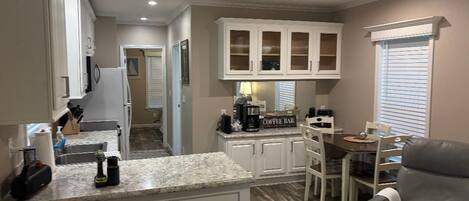 Microwave, oven, stovetop, dishwasher