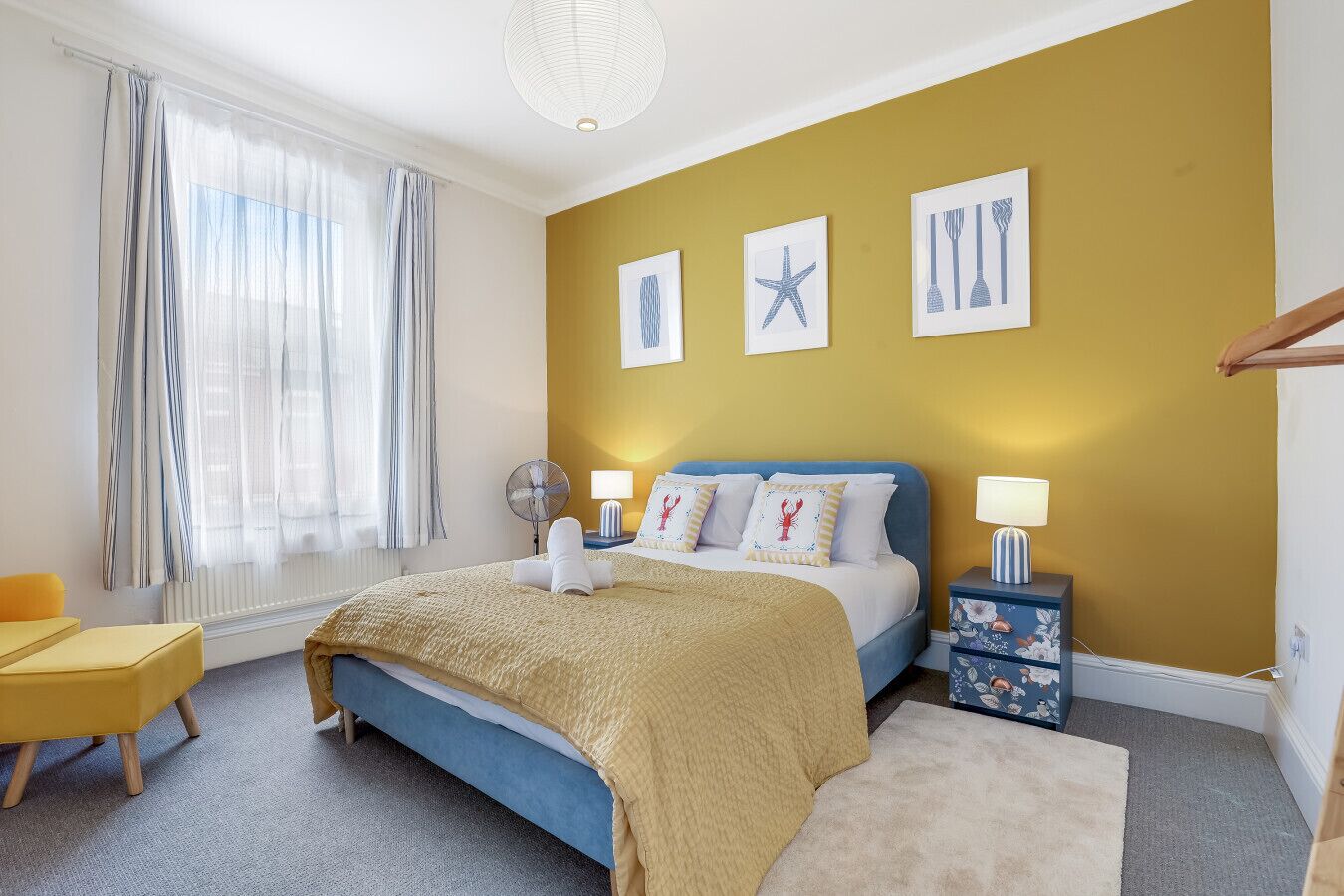 2 makuuhuonetta, silitysrauta/-lauta, vauvan matkasänky, ilmainen Wi-Fi