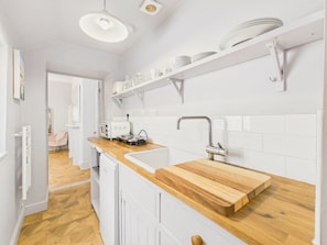Fridge, microwave, coffee/tea maker