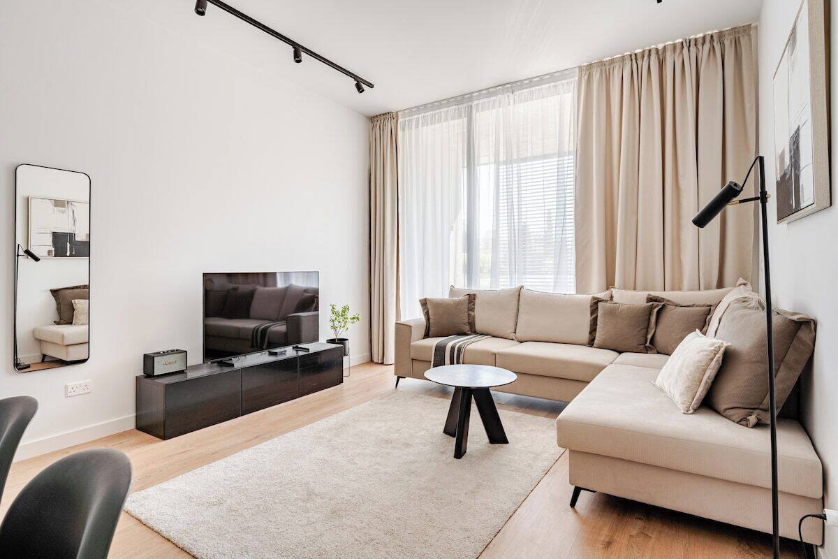 Apartment, 2 Schlafzimmer, Nichtraucher, Balkon | Wohnzimmer