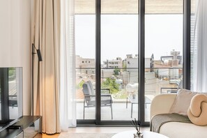 Apartment, 2 Schlafzimmer, Nichtraucher, Balkon | Wohnbereich