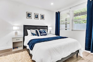 2 bedrooms, iron/ironing board, WiFi, bed sheets