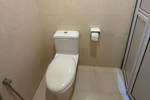 Shower, bidet, towels