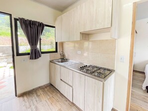 Superior Apartment, Balcony, City View | Private kitchen