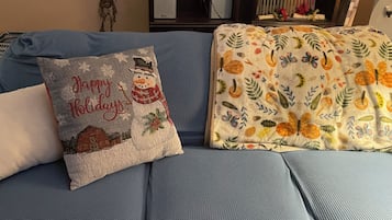 2 slaapkamers, een strijkplank/strijkijzer, gratis wifi, beddengoed