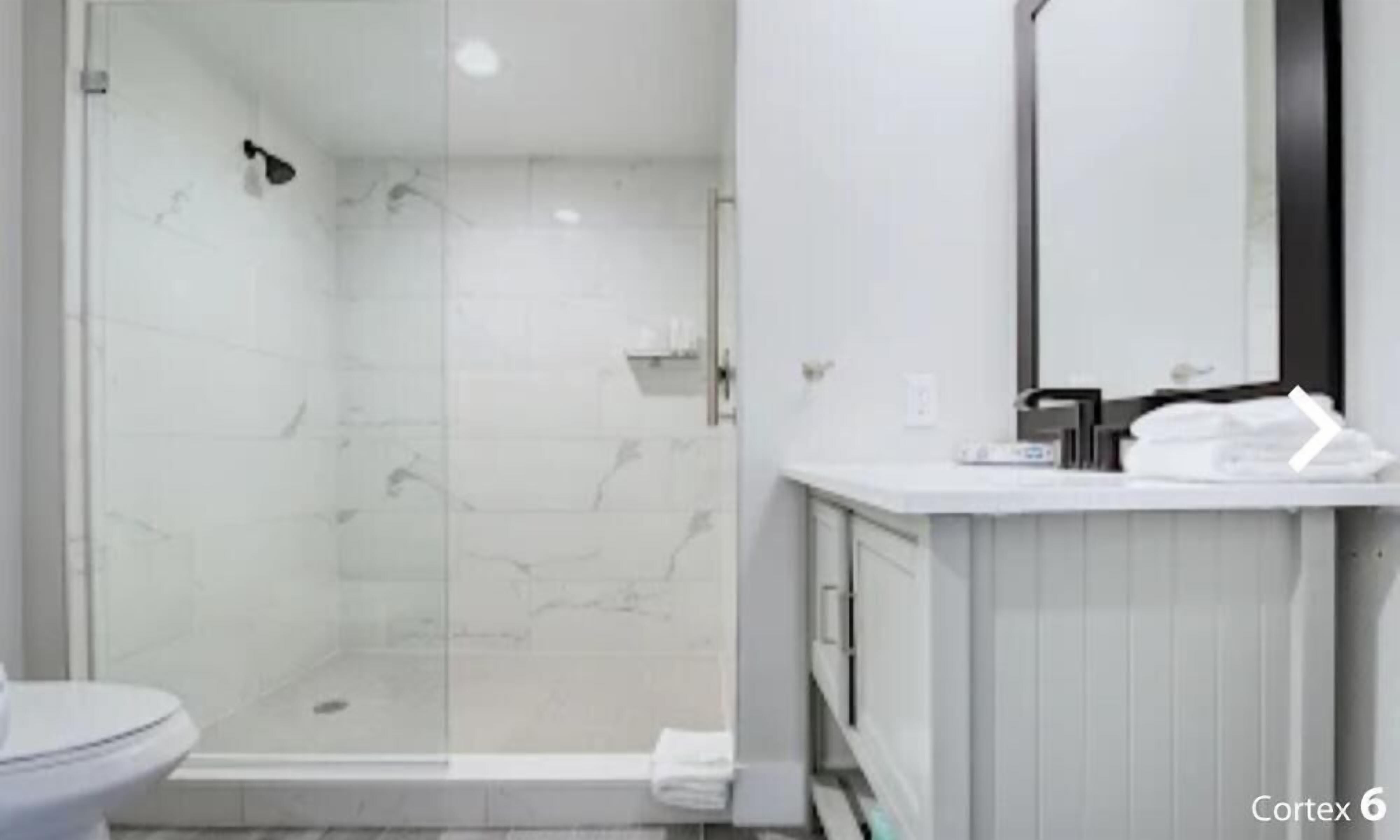 Hair dryer, towels, toilet paper