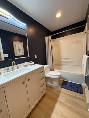 Hair dryer, towels, soap, shampoo - Stylish 2BR Coastal Getaway with Beach Gear & Full Amenities Near Bethany Beach (Ocean View)