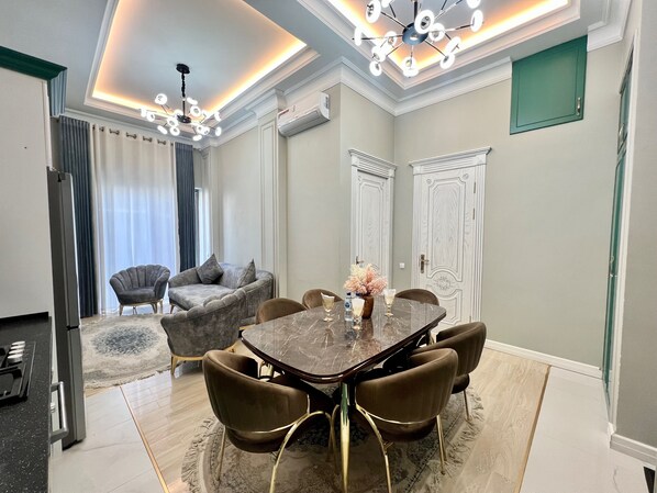 Comfort-huoneisto, kaupunkinäköala | Oleskelualue