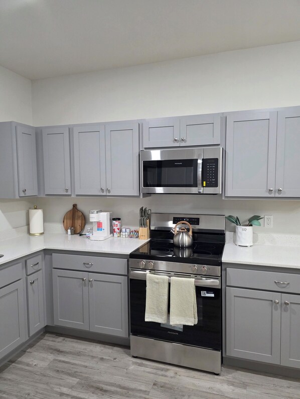 Microwave, oven, stovetop