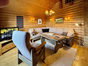 Televisión, chimenea