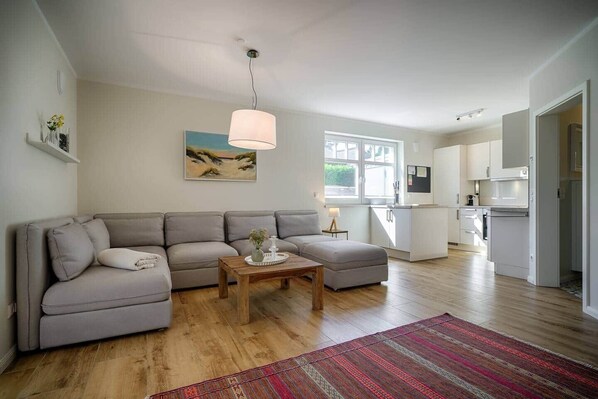 Smart TV, fireplace, DVD player