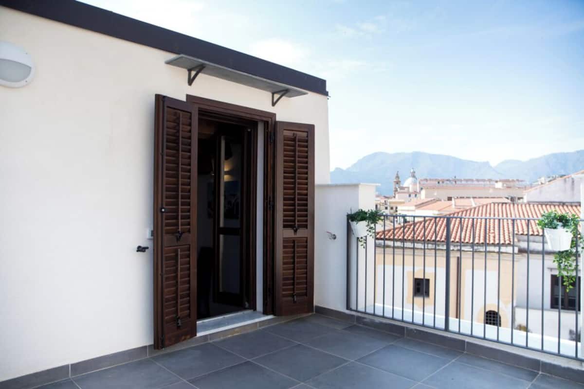 Appartement Familial, vue ville | Terrasse/Patio