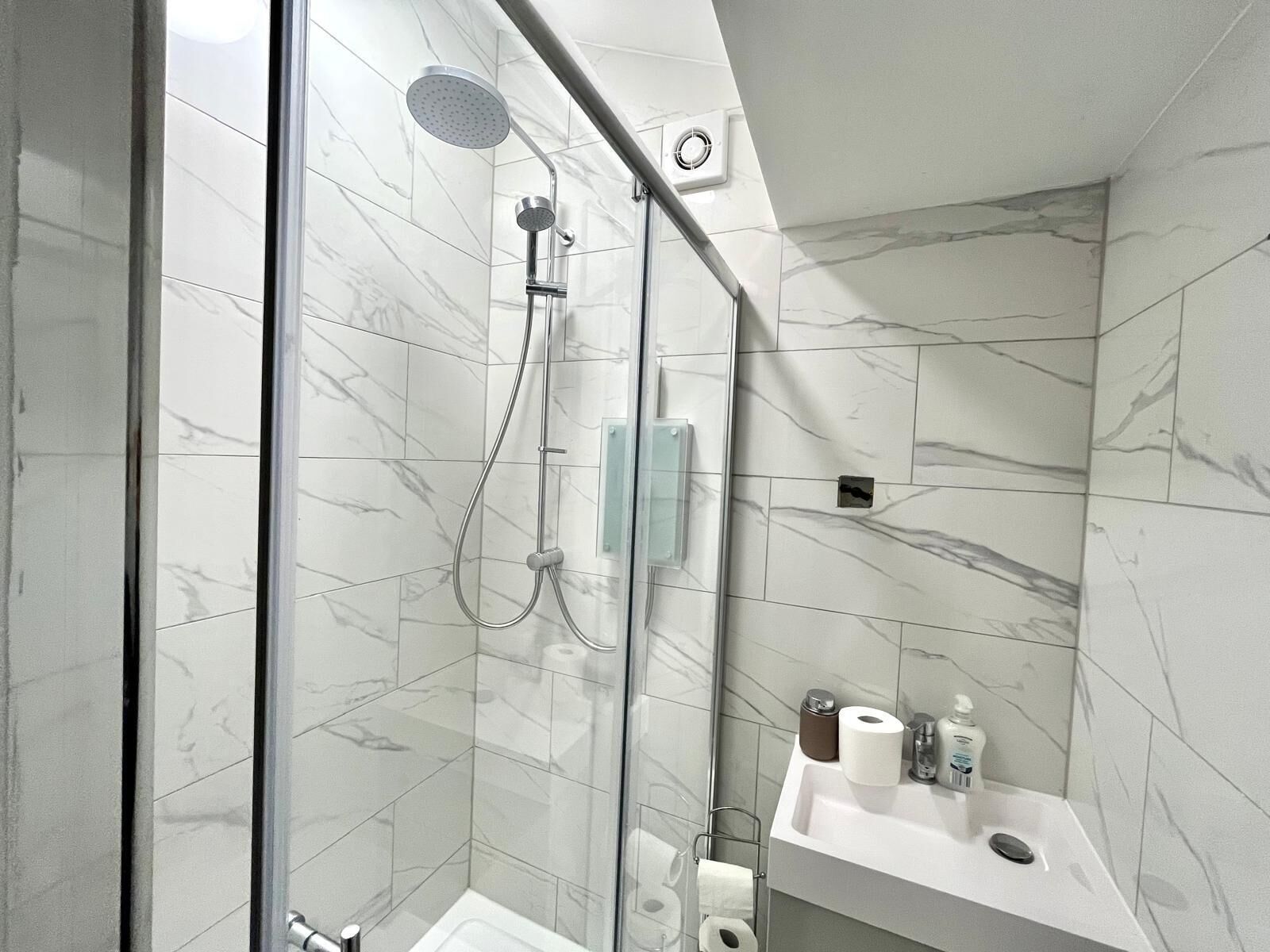 Towels, soap, toilet paper
