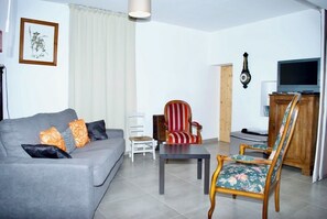 Télévision, lecteur de DVD, baby-foot, table de tennis de table