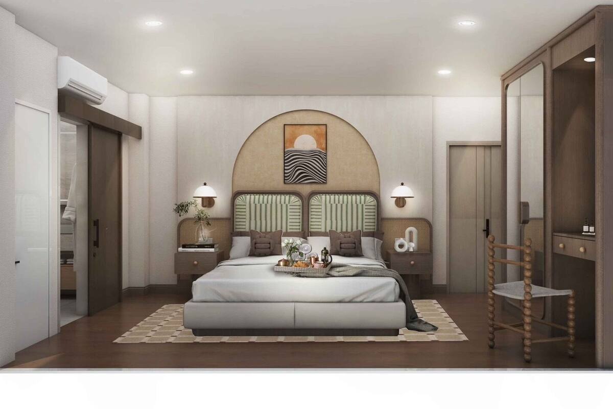 Deluxe Double Room, 1 King Bed, Non Smoking, Balcony | Blackout drapes, free WiFi