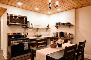 Microwave, oven, stovetop, dishwasher