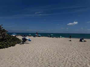 Sun-loungers, beach towels