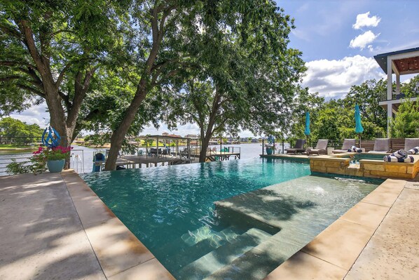 Outdoor pool, a heated pool