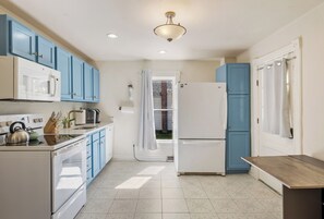 Microwave, oven, stovetop, dishwasher