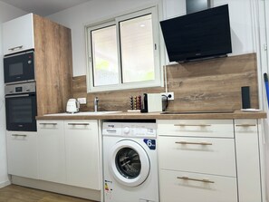 Microwave, oven, stovetop, dishwasher