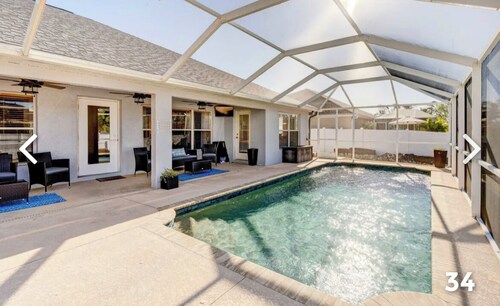 Pool Home in SW Florida. 4 bedrooms,2 bathrooms, close to shopping and beaches.