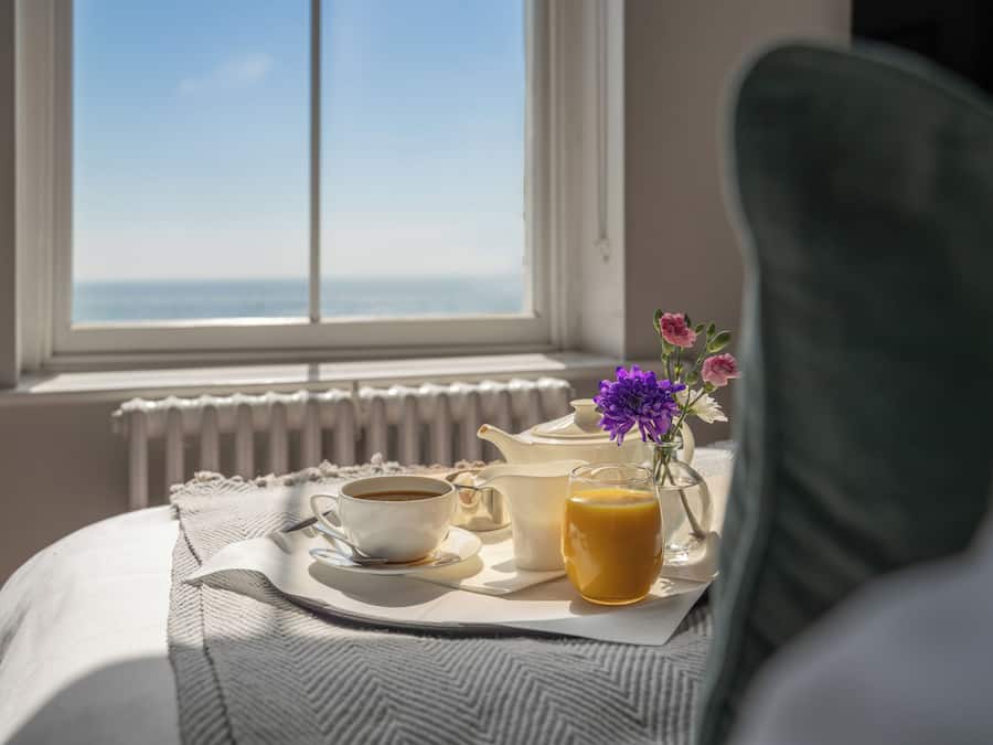 Chambre supérieure double, vue sur la mer | Literie de qualité, décor unique, ameublement unique, bureau