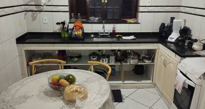 House with pool and barbecue in front of Praia da Brisa