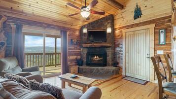 TV, fireplace, DVD player