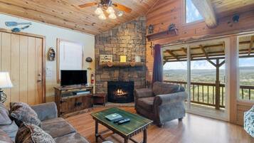 TV, fireplace, DVD player