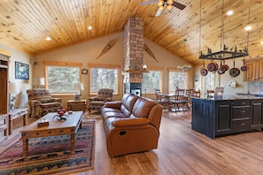 TV, fireplace, DVD player