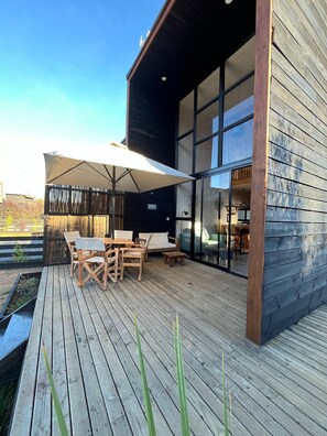 Outdoor dining - Lodge Karku, Loft for 4 people (Pets allowed) (Pichilemu)