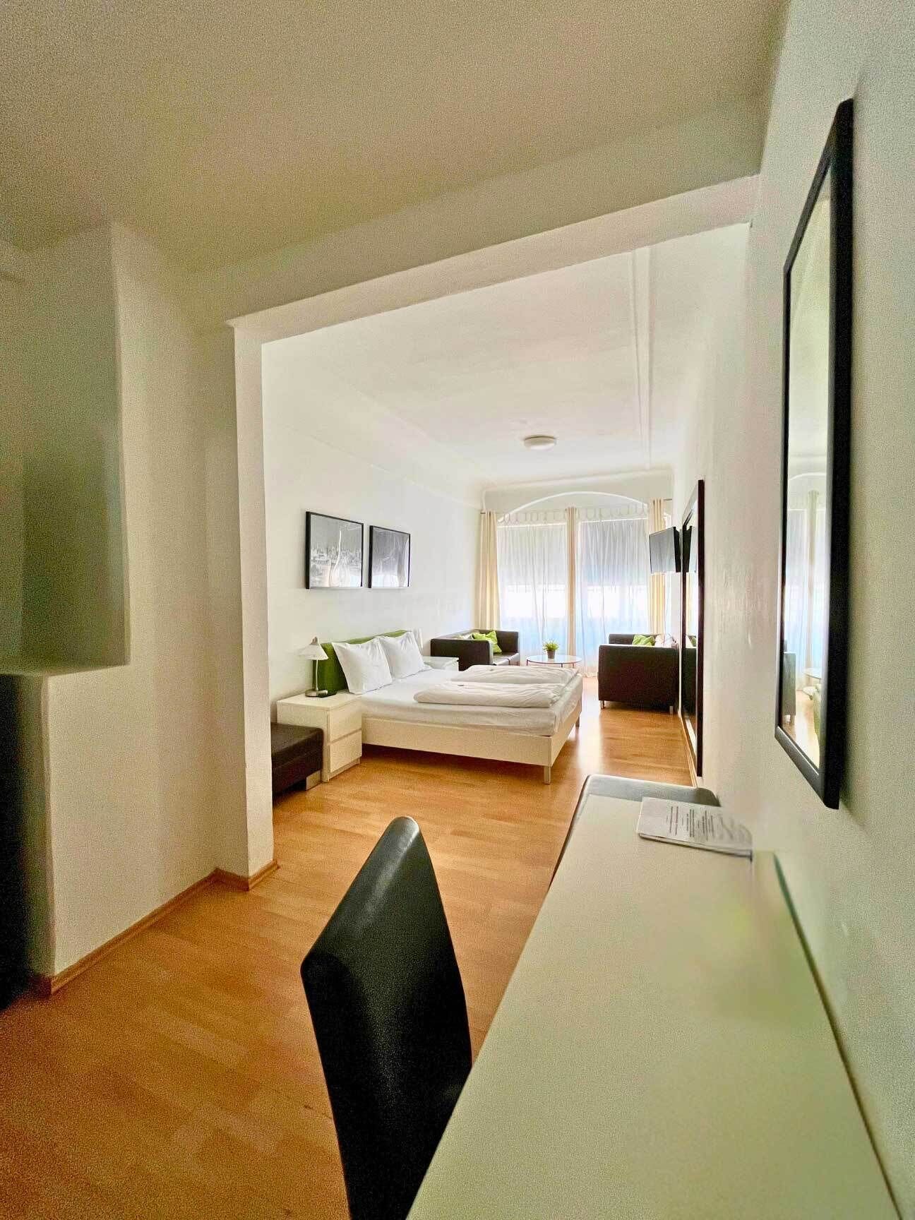 Desk, laptop workspace, iron/ironing board, free WiFi