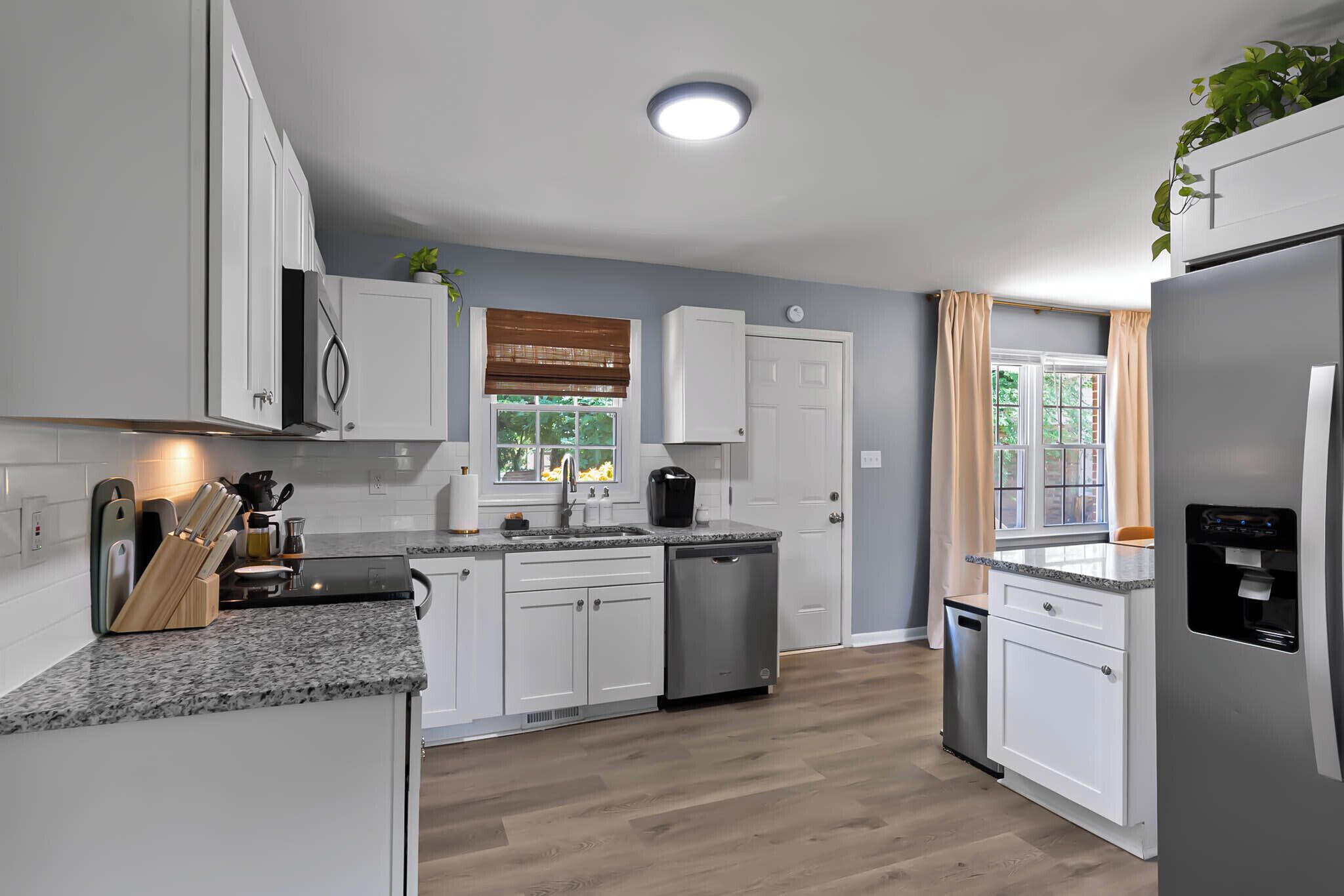 Microwave, stovetop, dishwasher