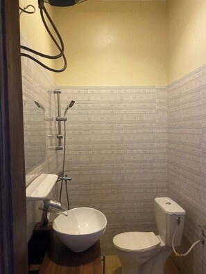 Hair dryer, toilet paper