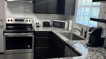 Microwave, oven, stovetop, dishwasher