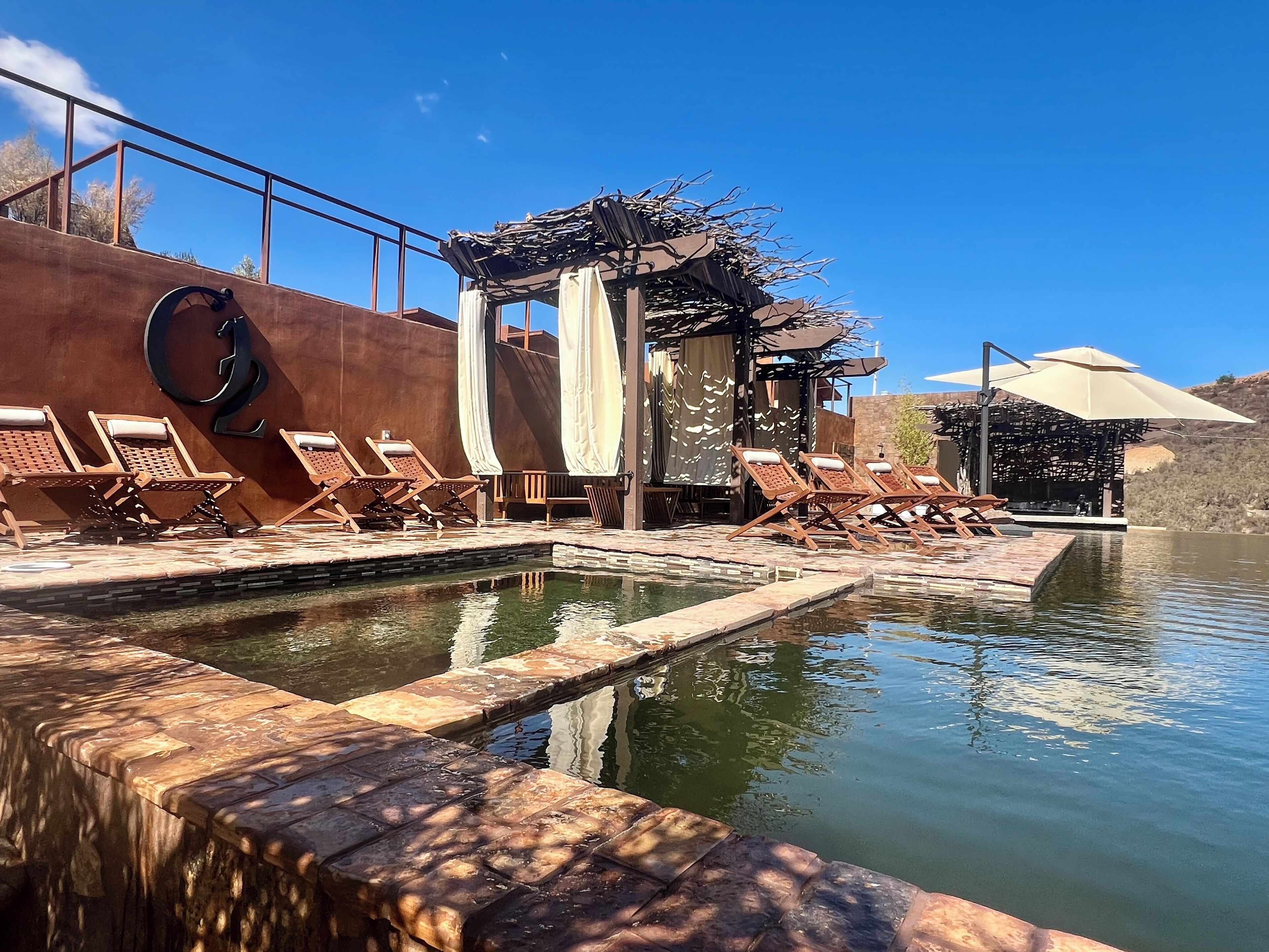 Outdoor pool, open 10:00 AM to 10:00 PM, free cabanas, pool umbrellas