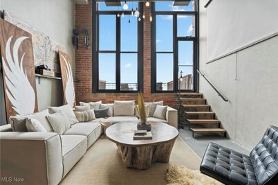 Modern Loft w/ Private Terrace + Views of Lake Erie & Browns Stadium