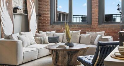 Modern Loft w/ Private Terrace + Views of Lake Erie & Browns Stadium