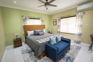 2 bedrooms, iron/ironing board, WiFi, bed sheets