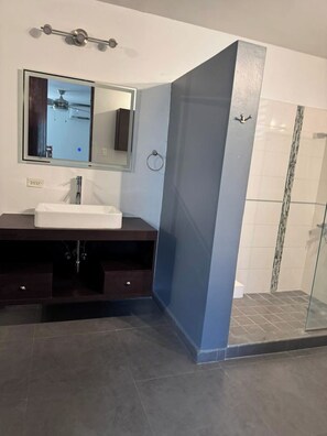 Shower, hair dryer, bidet, towels - Forget your worries in this spacious SERENE space. (San Juan)
