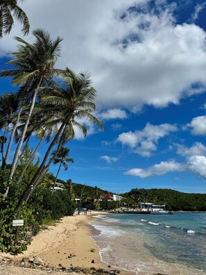 Sun-loungers, beach towels