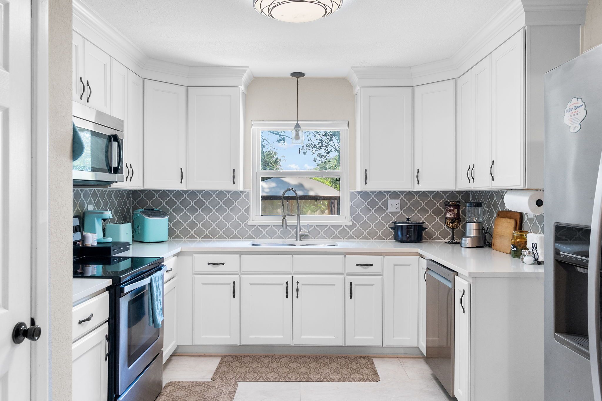 Microwave, oven, stovetop, dishwasher