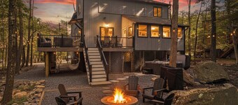 5BR Poconos Retreat | Hot Tub, Game Room, Beach