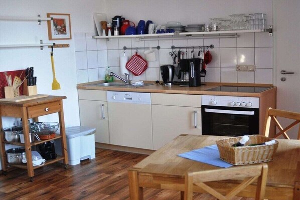 Fridge, oven, stovetop, dishwasher